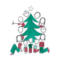 around the tree