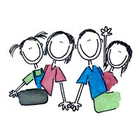 family of four w 2 girls