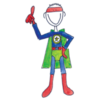 super hero guy thumbs up